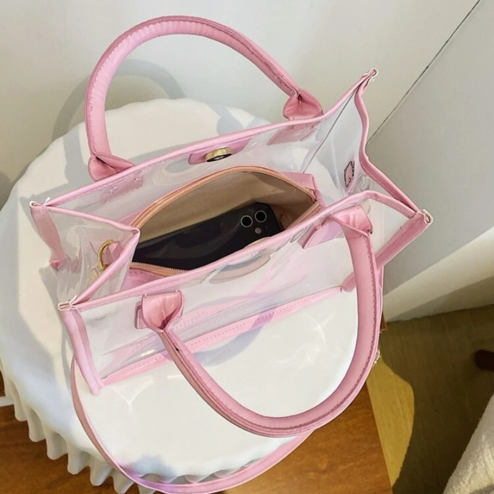 Transparent pink bag - Picture 2 of 5